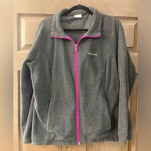 Columbia women’s charcoal fleece jacket size 1X